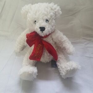 The Polar Express White Plush Teddy Bear Red Ribbon The Bell Still Rings For Me